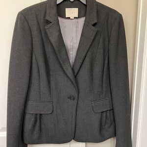 Size 12 Ladies Suit Coat Dark Charcoal Gray
